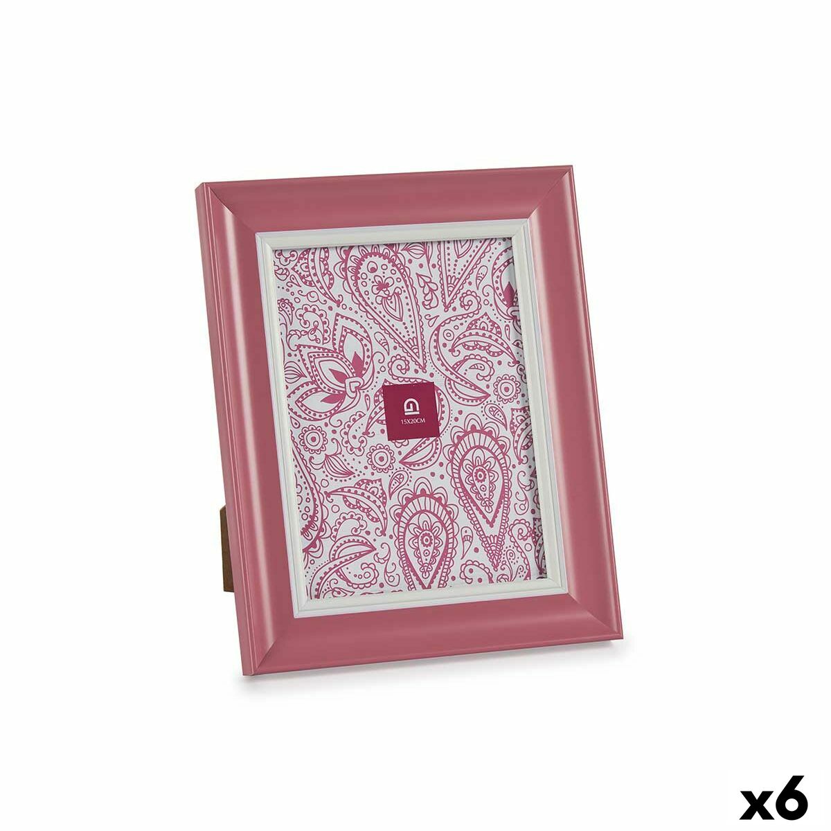 Fotoram Glas Rosa Plast (6 antal) (2 x 26 x 21 cm)