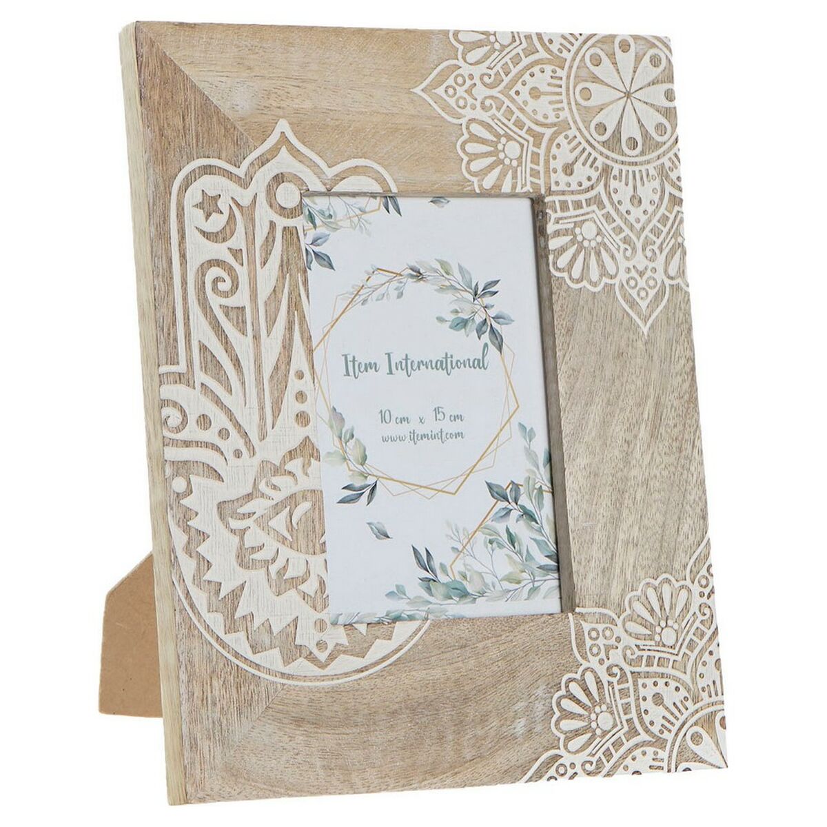 Fotoram DKD Home Decor Brun Trä Plast Mangoträ Indier 20 x 2 x 25,5 cm - 3