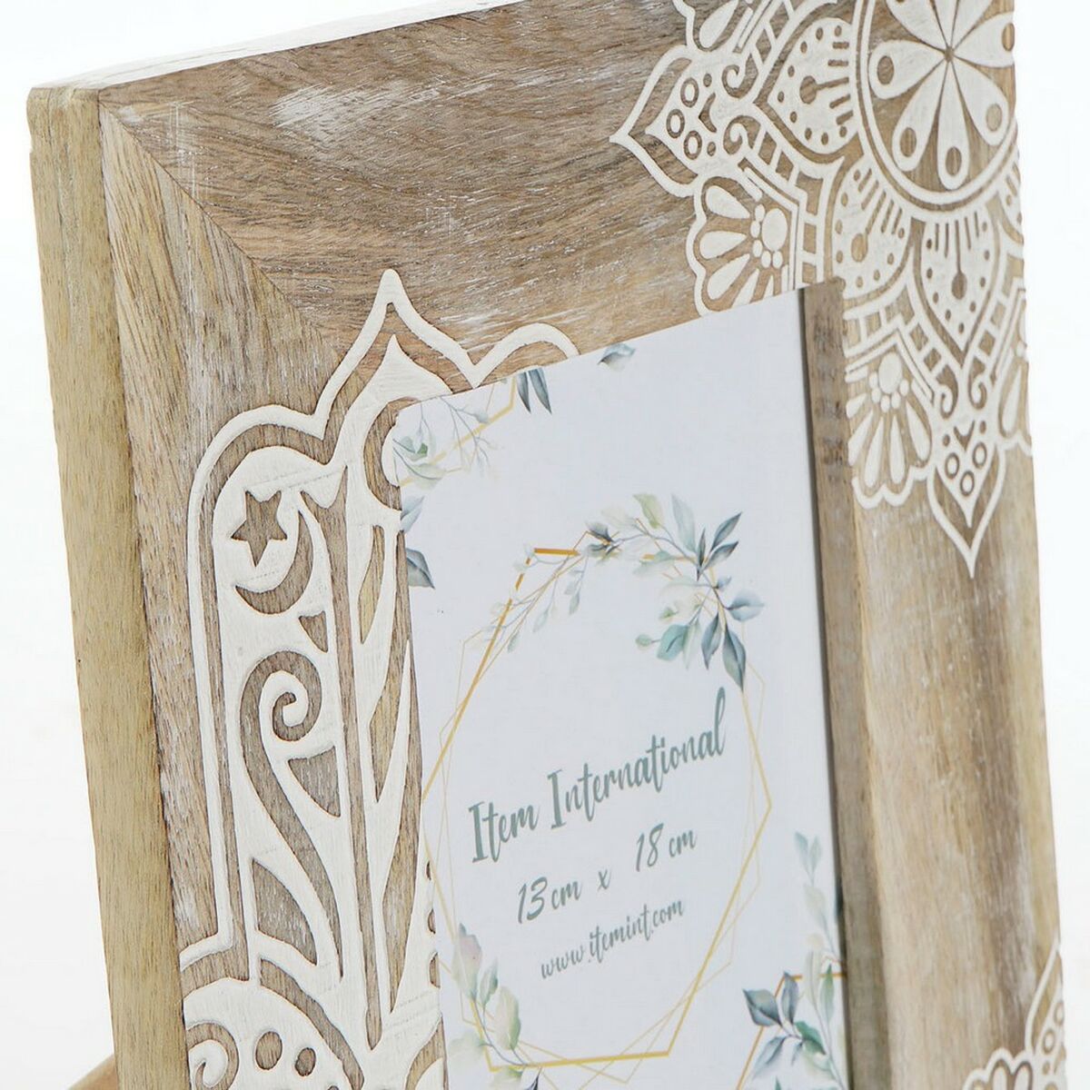Fotoram DKD Home Decor Brun Trä Plast Mangoträ Indier 23 x 2 x 28 cm - 4