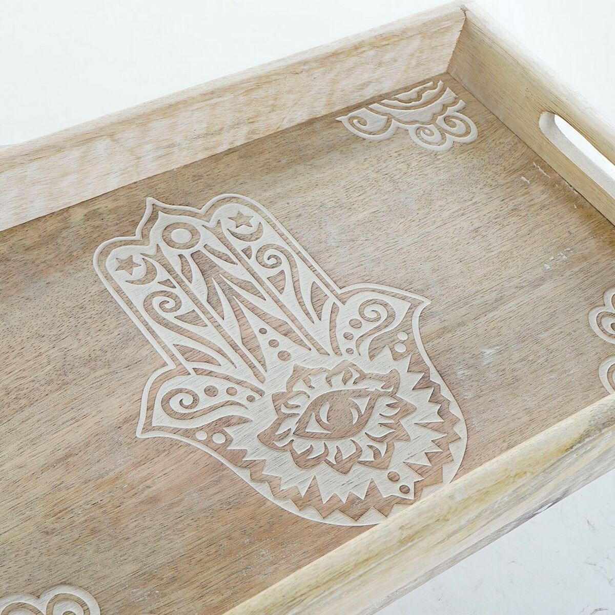 Uppsättning med Brickor DKD Home Decor S3021597 43,5 x 27 x 5,5 cm Brun Mangoträ (2 antal) - 3