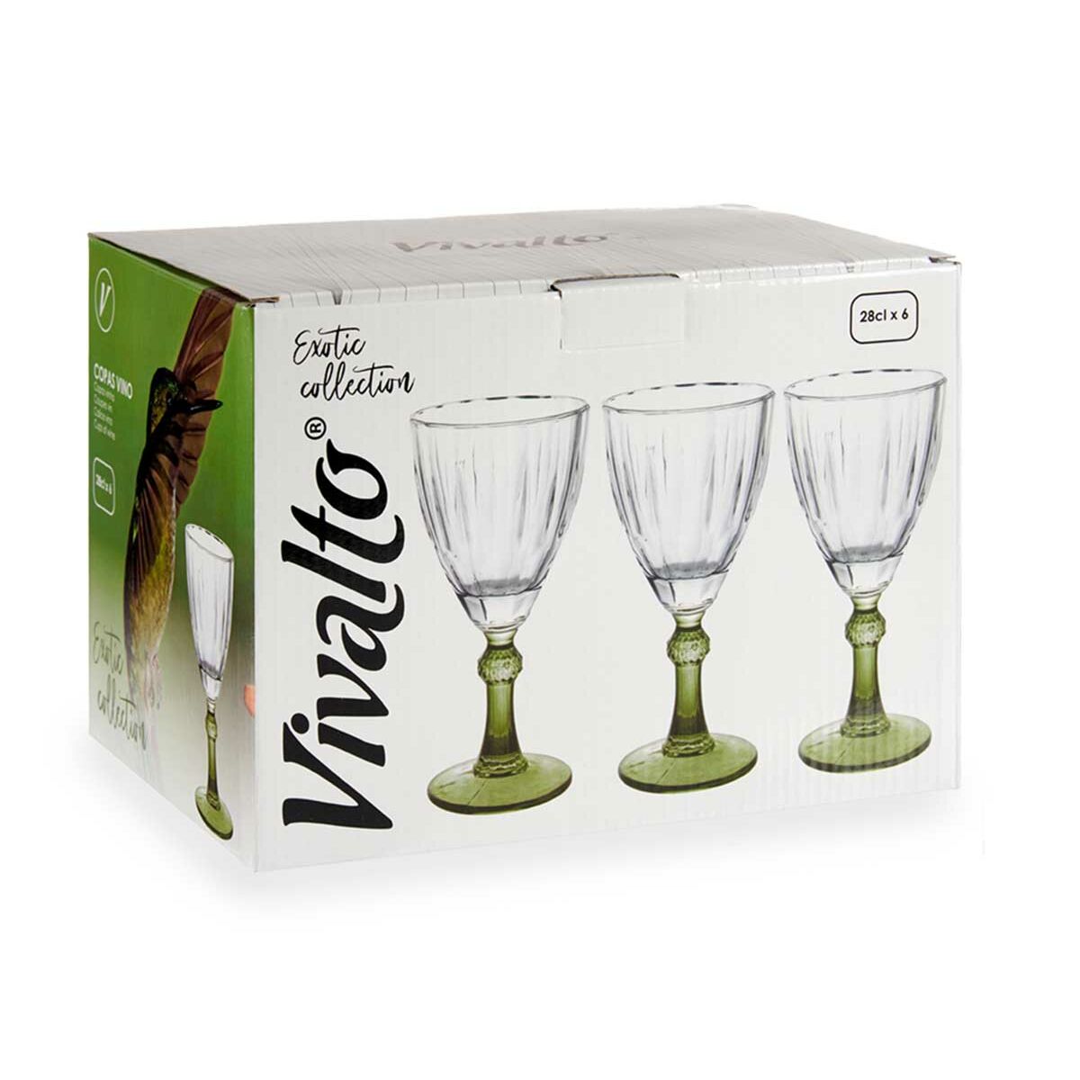 Vinglas Exotic Glas Grön 6 antal (275 ml) - 3