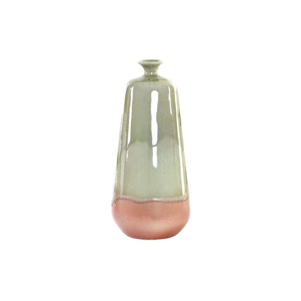 Vas DKD Home Decor Keramik Ljusrosa Dvobarvna 15 x 15 x 32 cm Modern