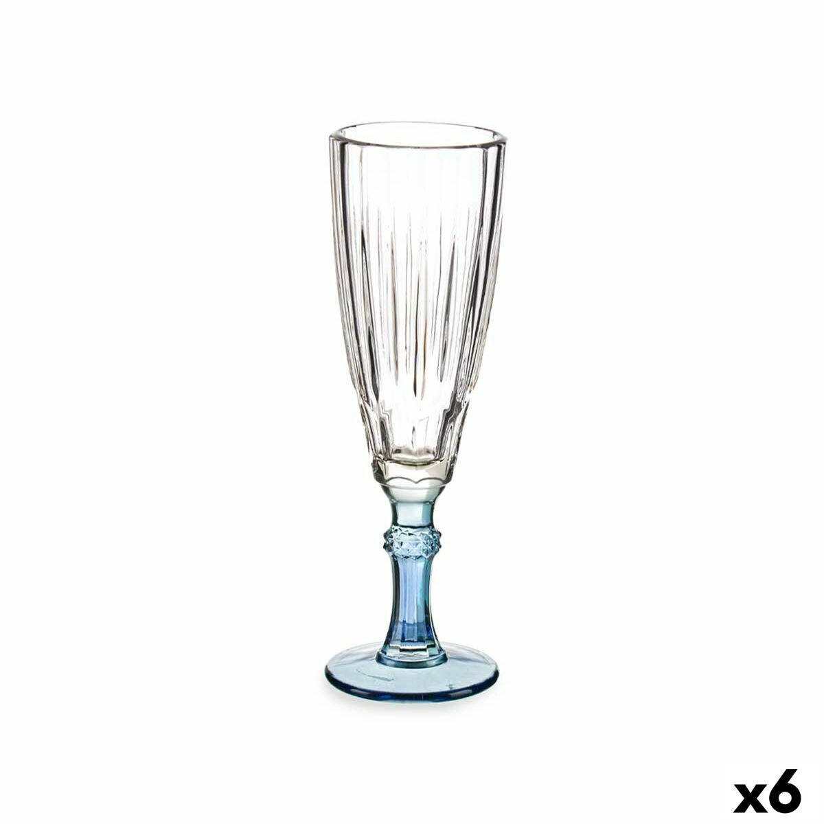 Champagneglas Exotic Glas Blå 6 antal (170 ml)