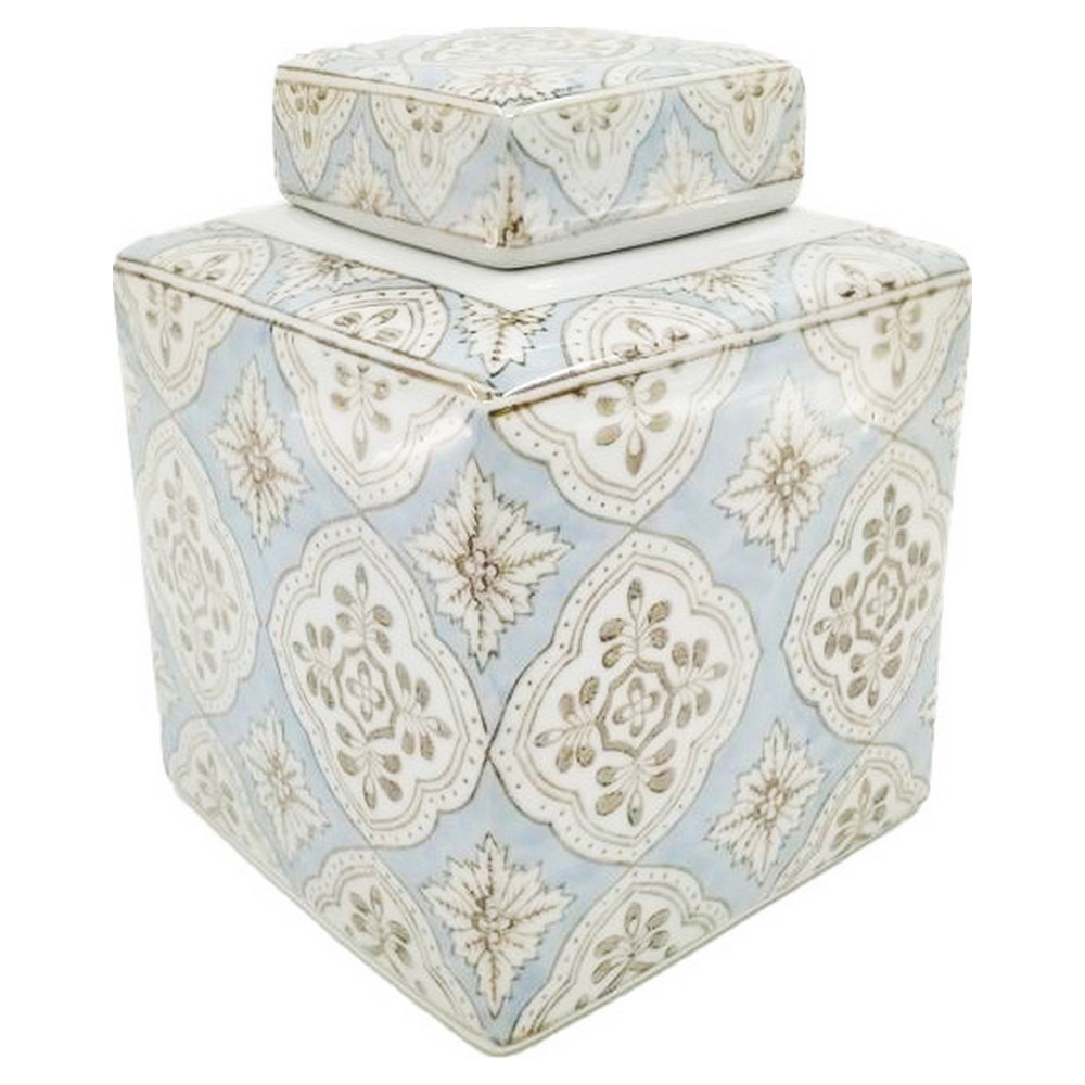 Vas DKD Home Decor 15,5 x 15,5 x 21,5 cm Porslin Beige Blå Arab - 2