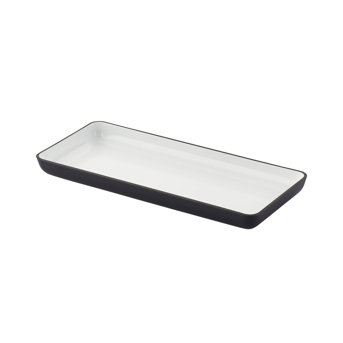 Bricka Inde Melamin Vit/Svart 23 x 11 x 2,5 cm