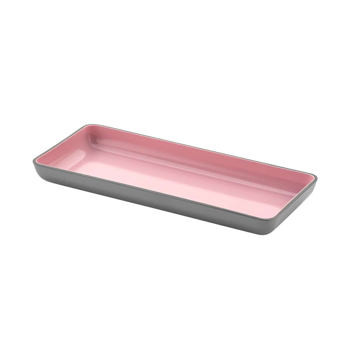 Bricka Inde Melamin Rosa/Grå 23 x 11 x 2,5 cm