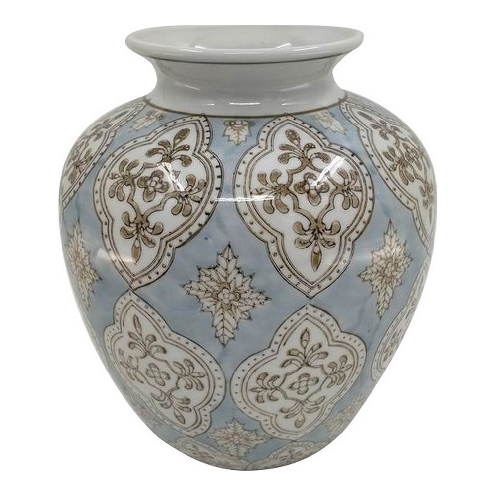 Vas DKD Home Decor Porslin Beige Blå Arab 22 x 22 x 25 cm