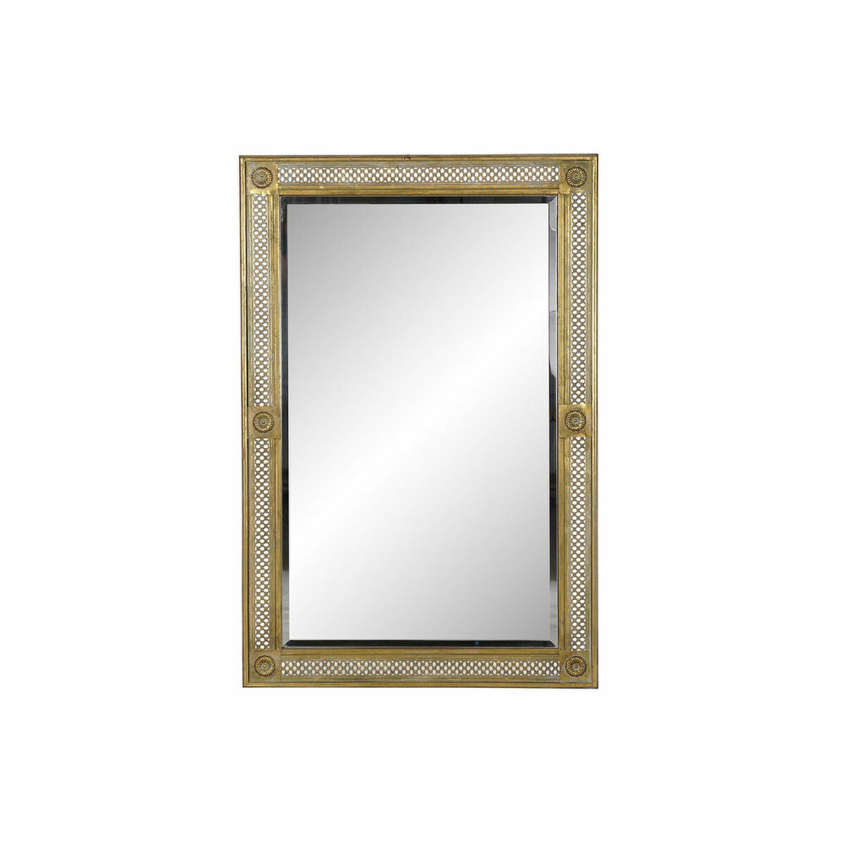 Väggspegel DKD Home Decor Metall Ljust kopparfärgat (61 x 2 x 91 cm) - 3