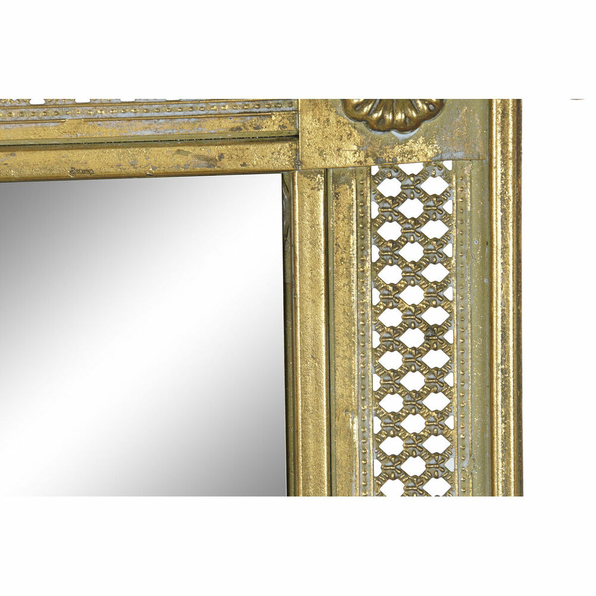Väggspegel DKD Home Decor Metall Ljust kopparfärgat (61 x 2 x 91 cm) - 4