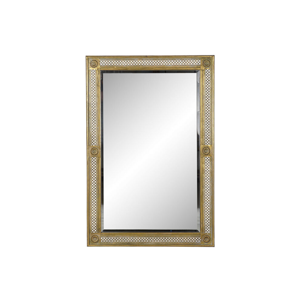 Väggspegel DKD Home Decor Metall Ljust kopparfärgat (61 x 2 x 91 cm)