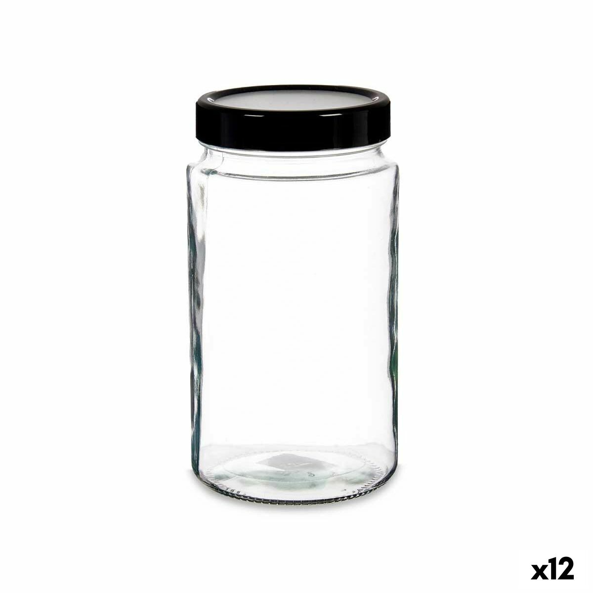Burk Svart Transparent Glas polypropen (2 L) (12 antal)