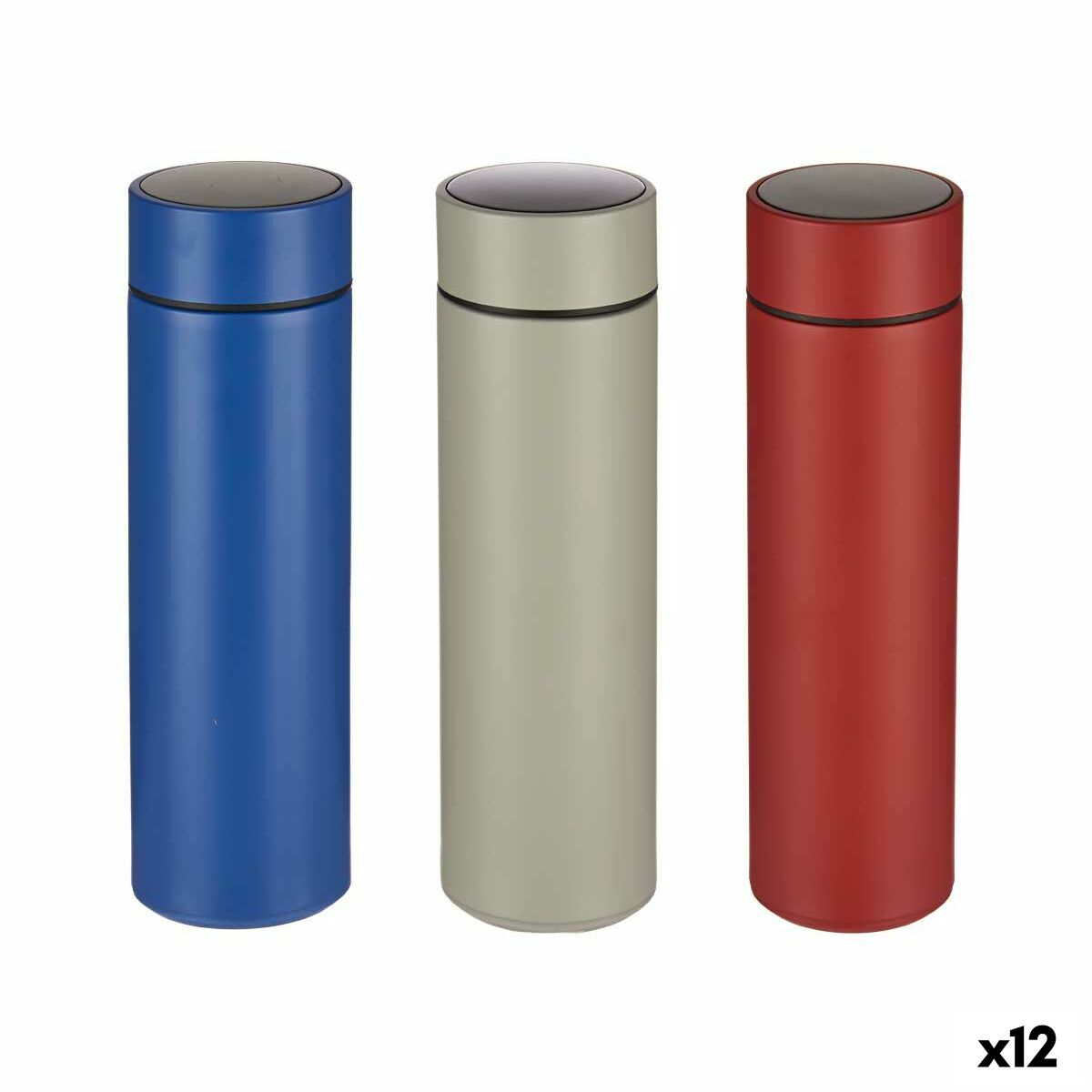 Termos LED-skärm Rostfritt stål Silikon Plast 400 ml (12 antal)