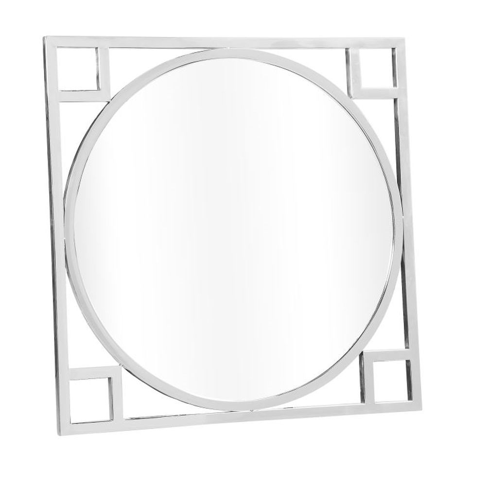 Väggspegel DKD Home Decor Silver Glas Stål (70 x 2 x 70 cm)
