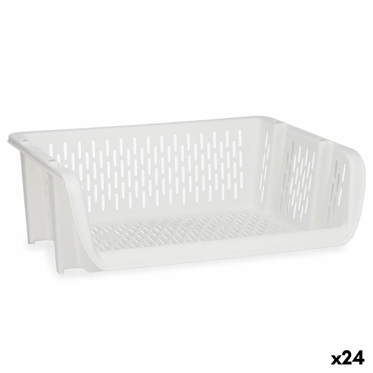 Grönsakskorg Vit polypropen (30 x 13,5 x 38,7 cm) (24 antal)