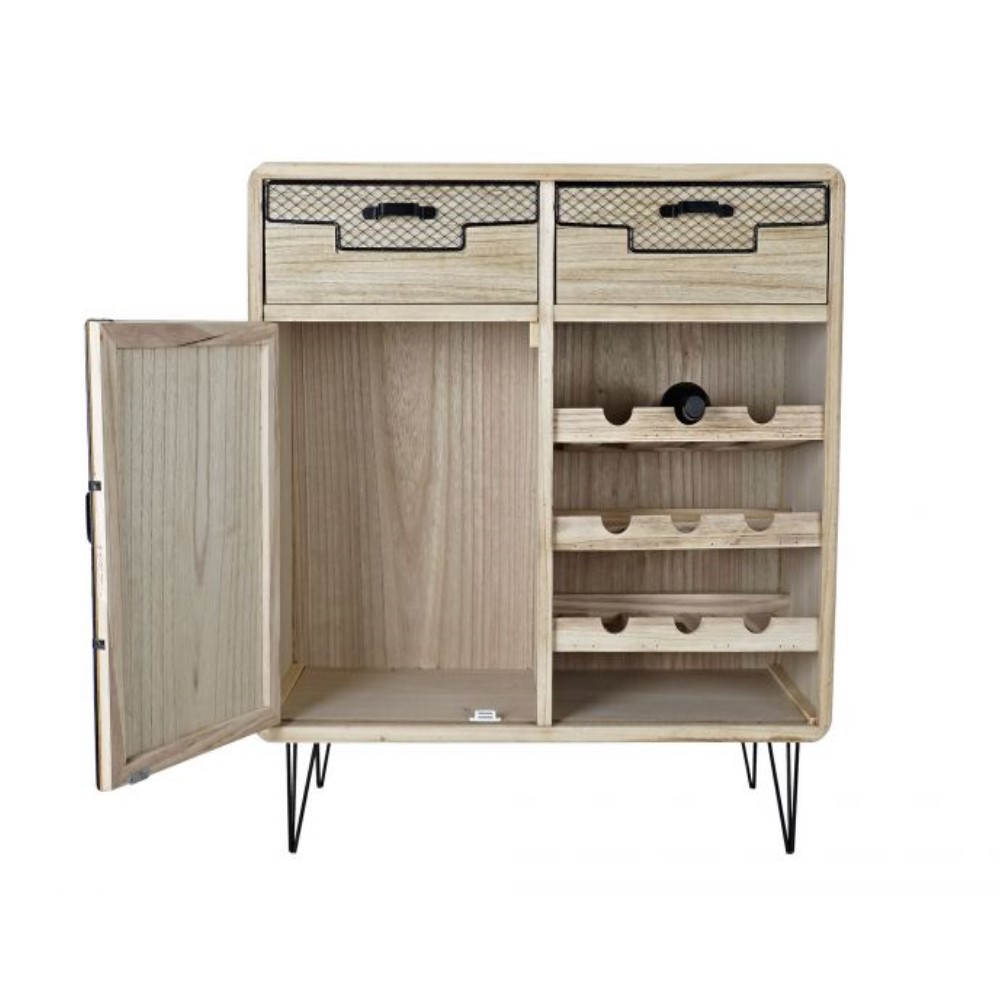 Flaskställ DKD Home Decor Trä Metall (80 x 38 x 84 cm) - 2