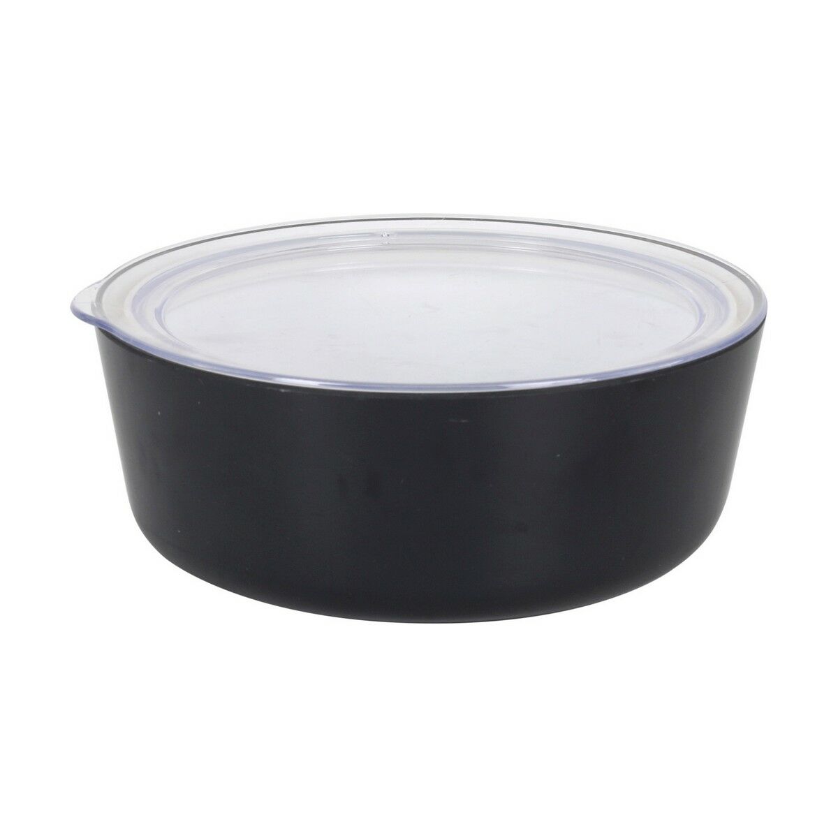 Skål Inde Med lock Melamin Vit/Svart 800 ml 16,5 x 6,5 cm