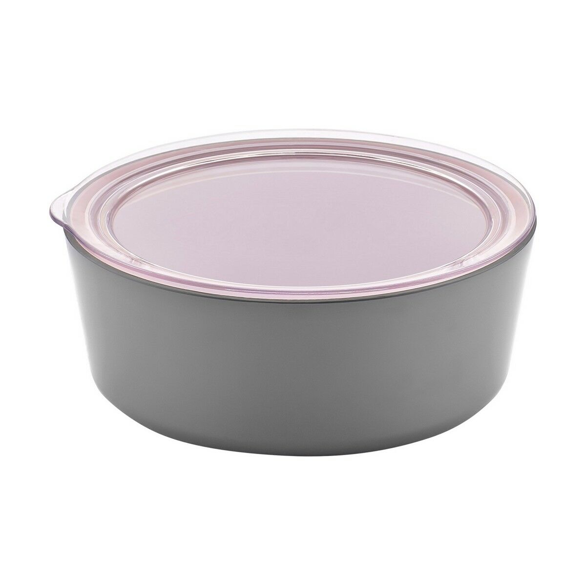 Skål Melamin Med lock Rosa/Grå 16,5 x 6,5 cm 800 ml