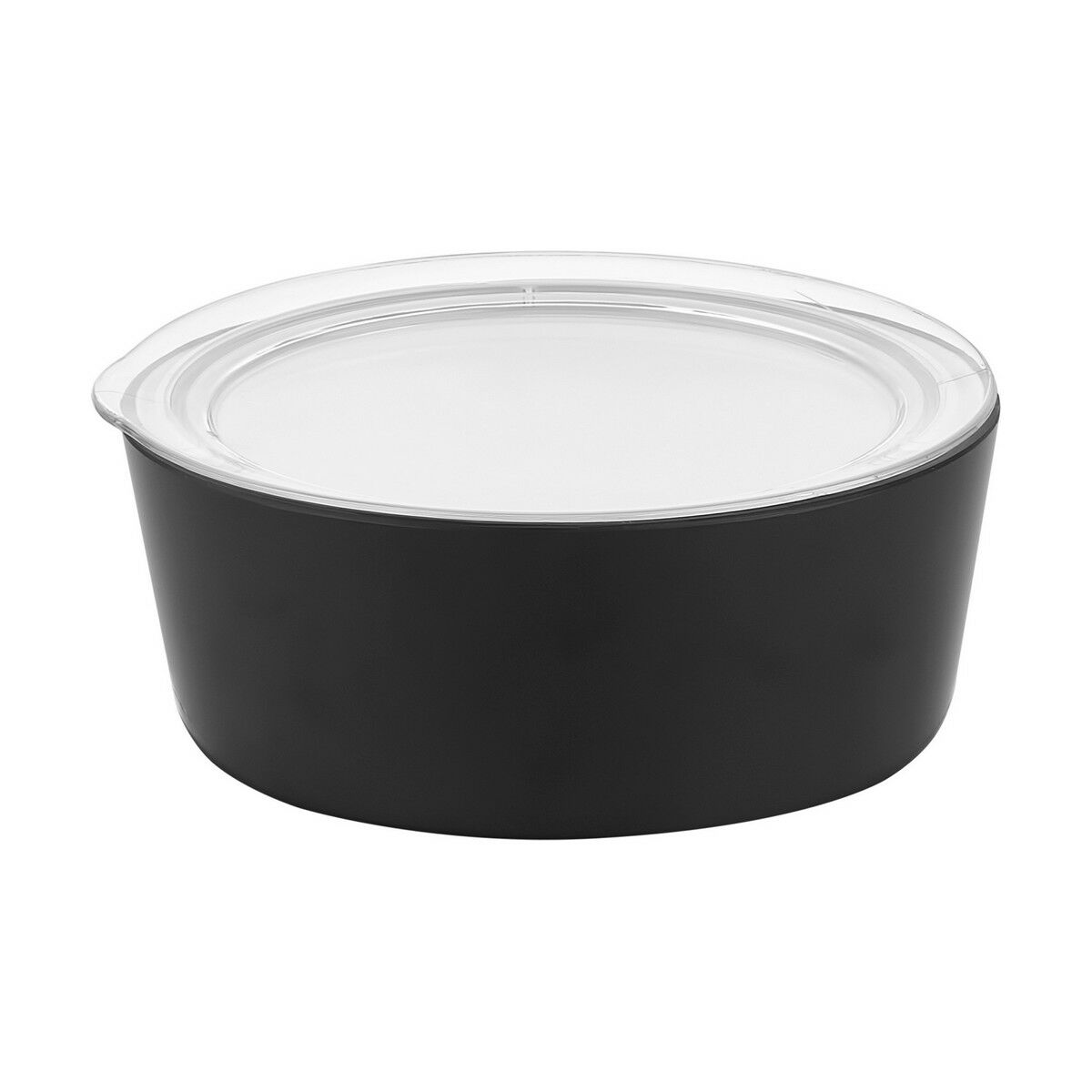 Skål Inde Med lock Melamin Vit/Svart 600 ml 14 x 6 cm