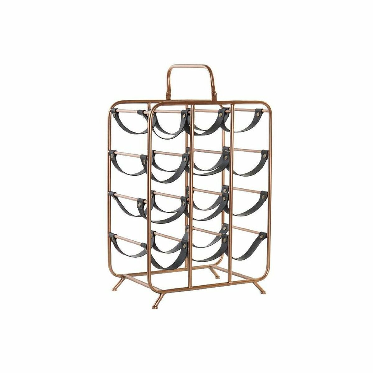 Flaskställ DKD Home Decor 37 x 23,5 x 54 cm Metall Koppar Polyuretan