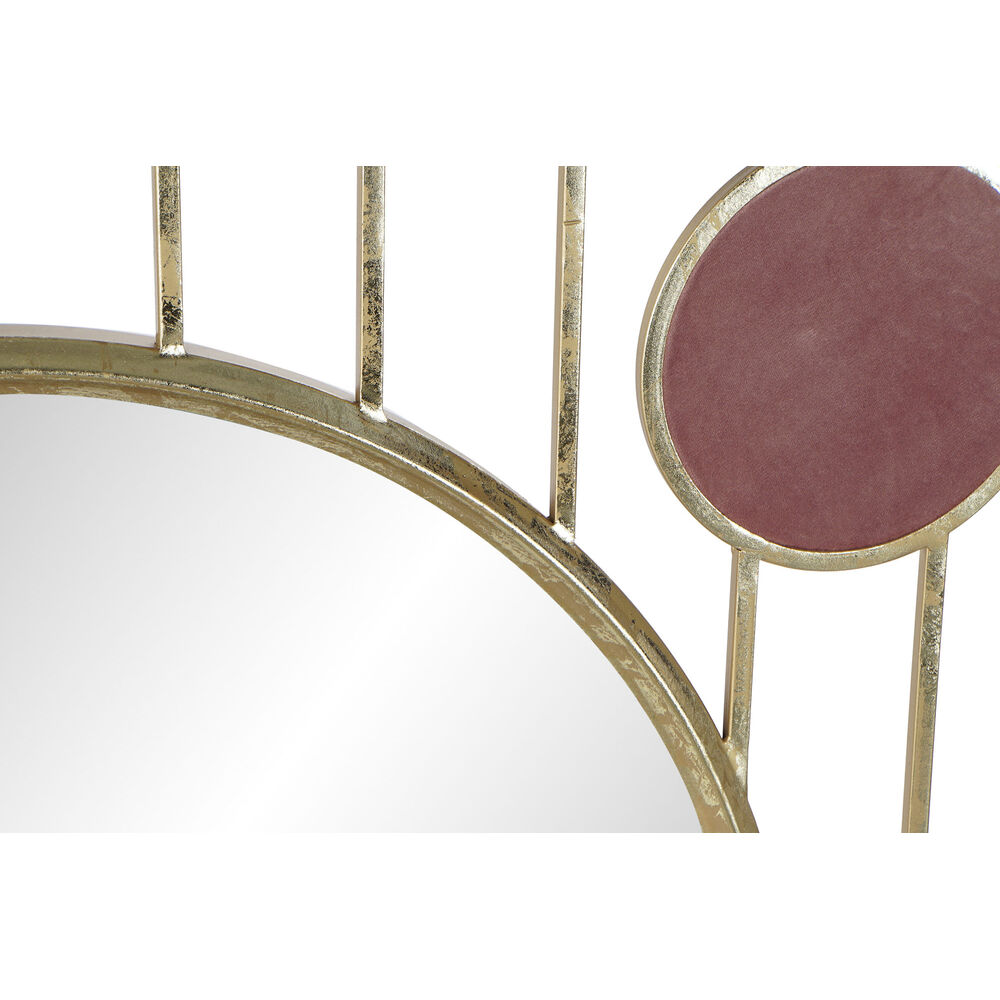Väggspegel DKD Home Decor Glas Rosa Gyllene Metall Cirklar (100 x 3 x 100 cm) - 4