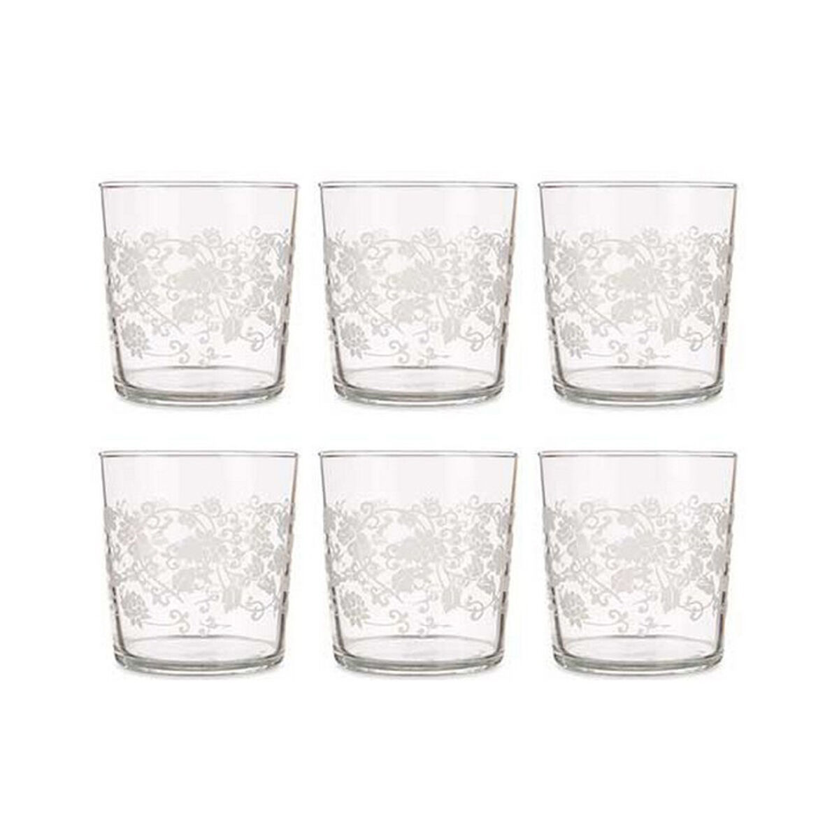 Ölglas Löv av en växt Transparent Vit Glas (380 ml) (18 antal) - 3