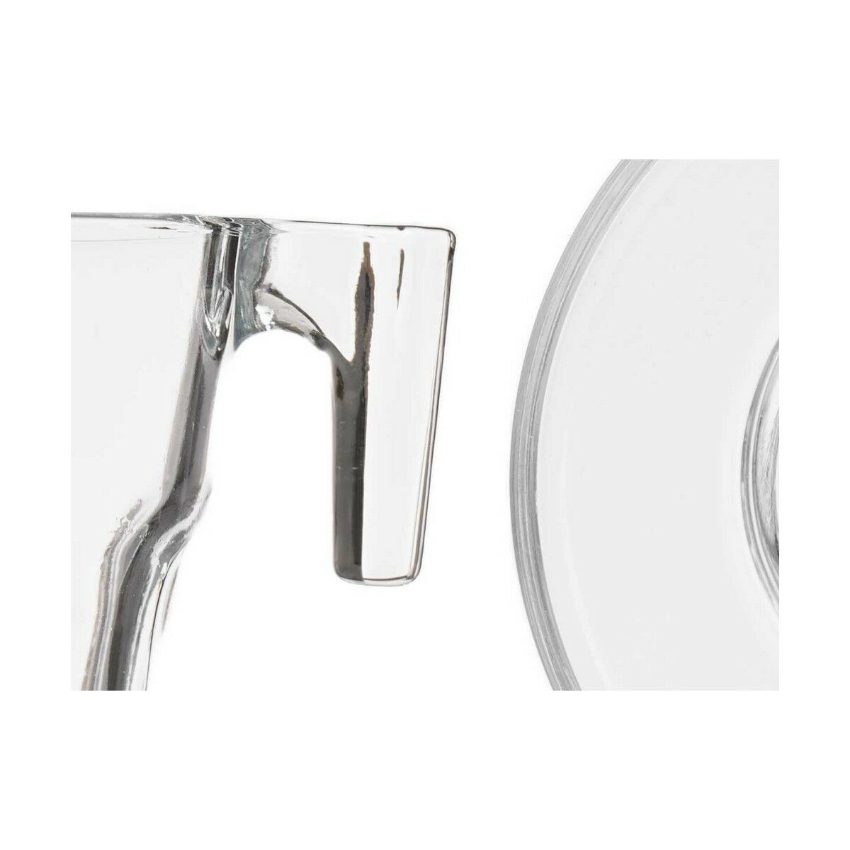 Set med 6 koppar och fat Casablanca Transparent Glas 4 antal (70 ml) - 4