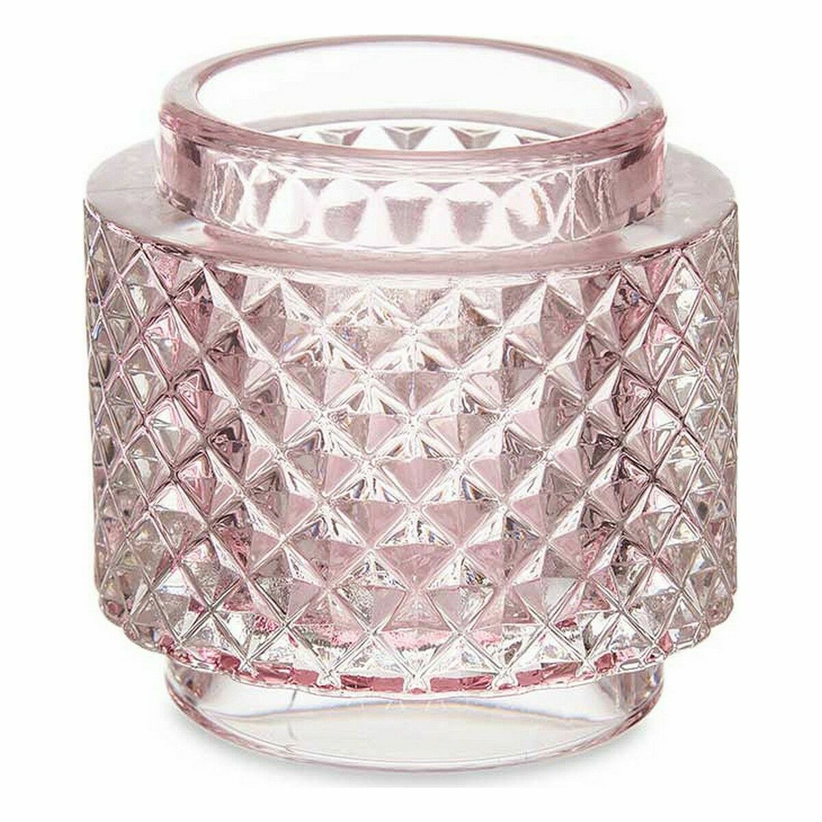 Ljusstakar Rosa Glas (9 x 8,8 x 9 cm) (12 antal) - 2