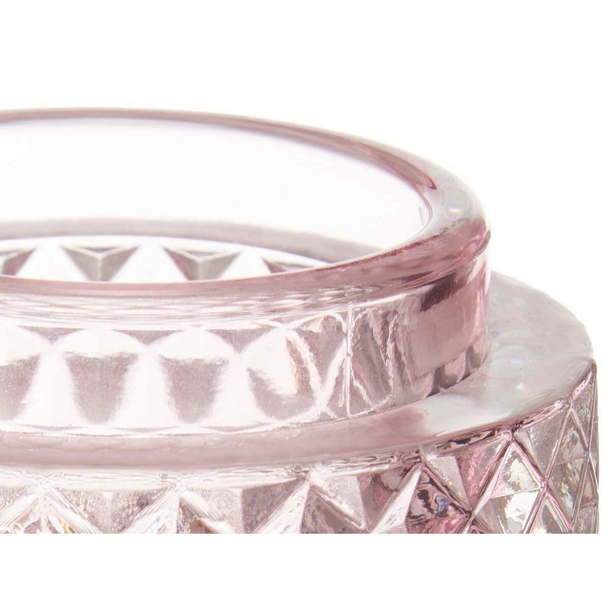 Ljusstakar Rosa Glas (9 x 8,8 x 9 cm) (12 antal) - 3