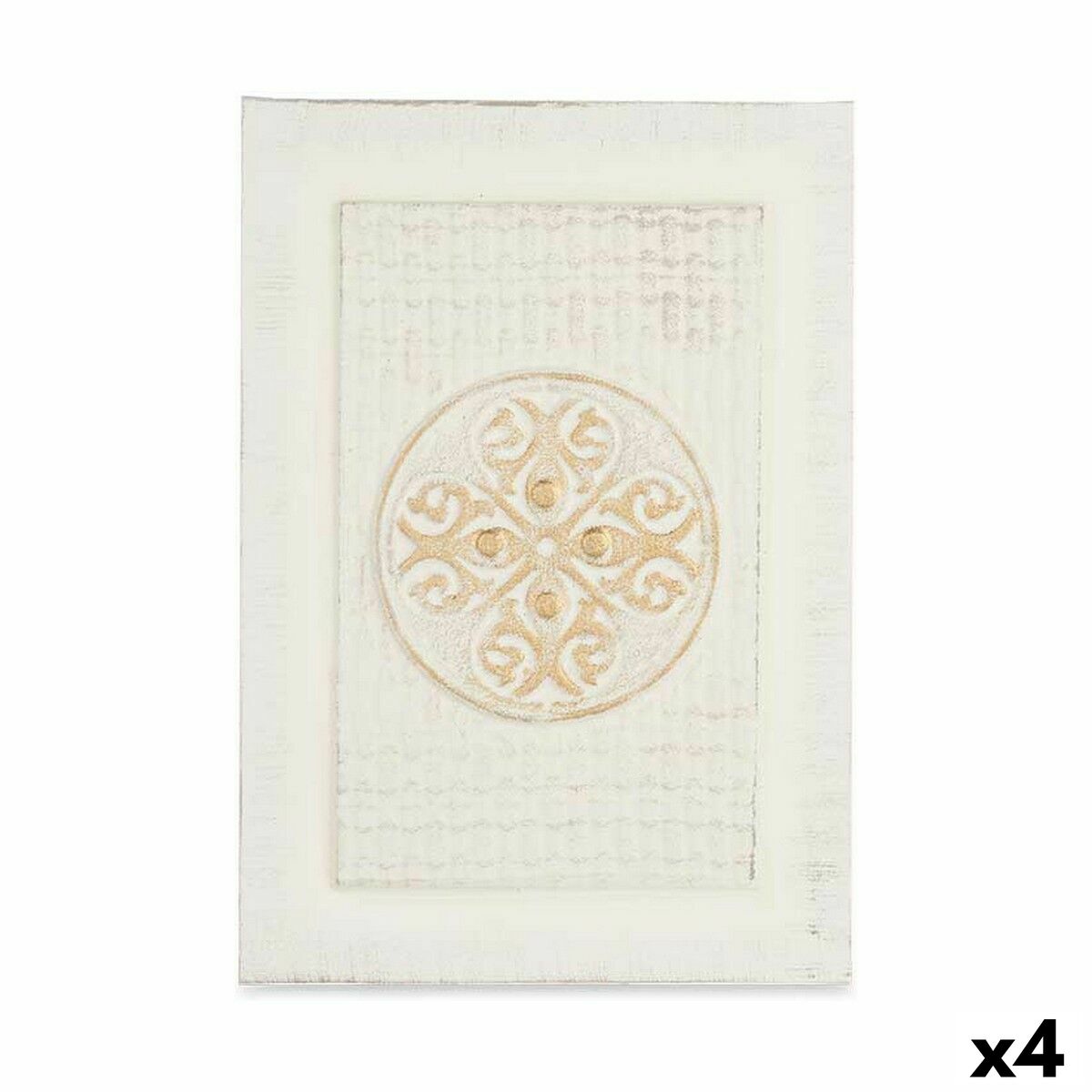 Kanvas Mandala Med relief (35 x 50 x 2,5 cm) (4 antal)