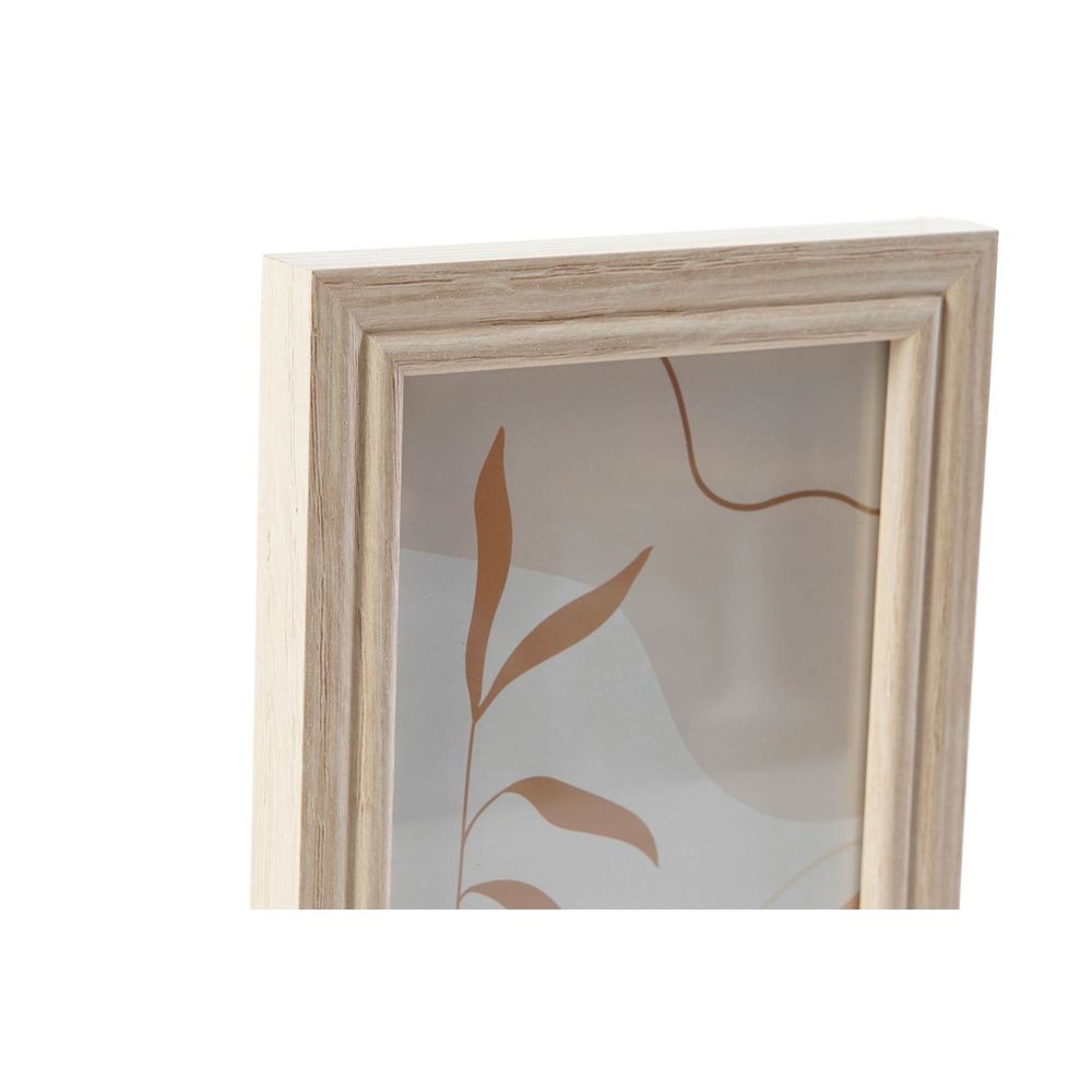 Fotoram för upphängning DKD Home Decor 32,5 x 1,5 x 45 cm Glas Naturell Brun Modern Trä MDF - 3