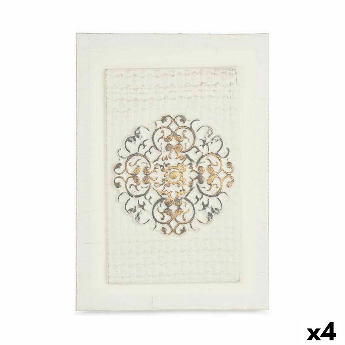 Kanvas Mandala Med relief (35 x 50 x 3 cm) (4 antal)