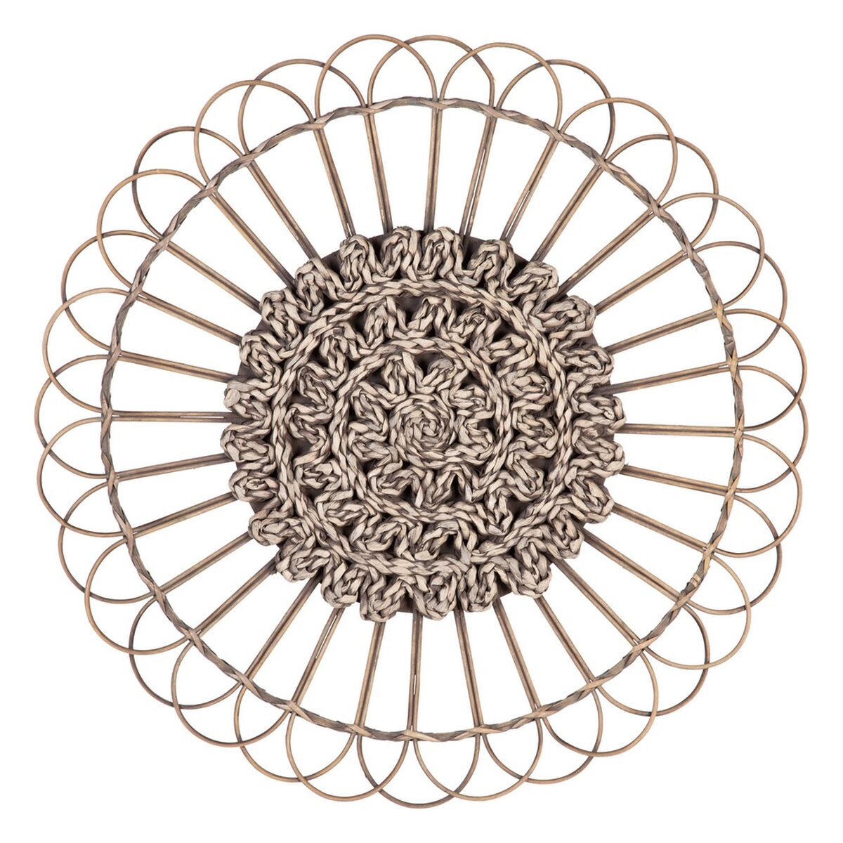 Väggdekoration Naturell Rattan 73 x 3 x 73 cm