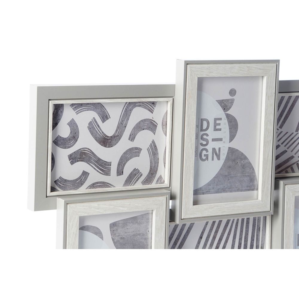 Fotoram DKD Home Decor 60 x 3 x 32 cm Glas Grå Brun Trä MDF Urban (2 antal) - 2