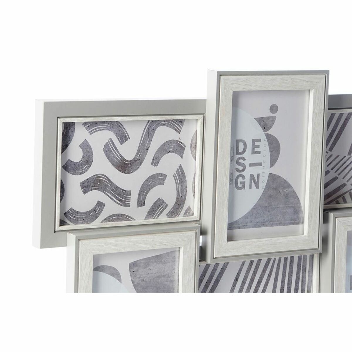 Fotoram DKD Home Decor 60 x 3 x 32 cm Glas Grå Brun Trä MDF Urban (2 antal) - 4