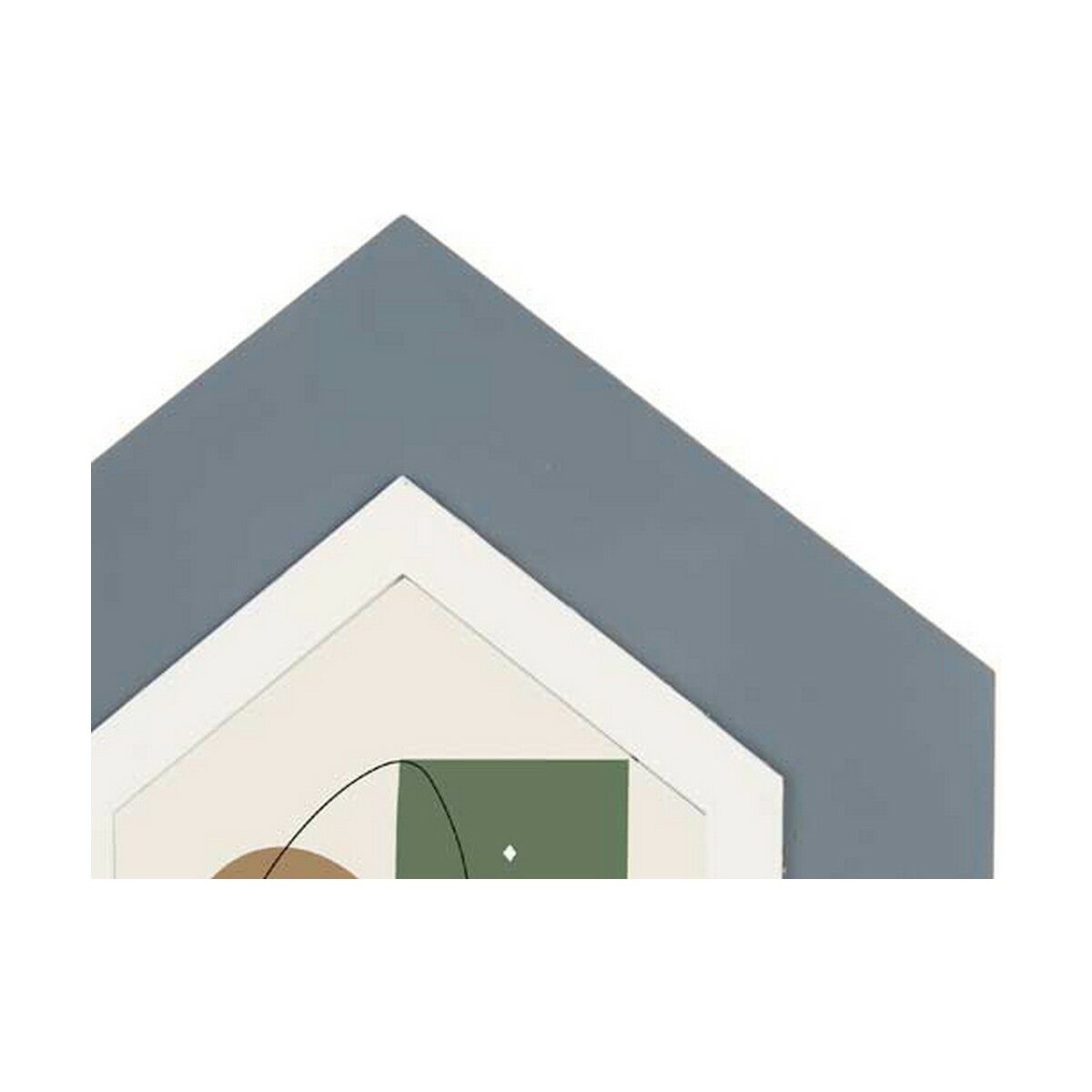 Fotoram 2 fotos Hus Svart Brun Trä MDF (36 x 26 x 6 cm) (6 antal) - 3