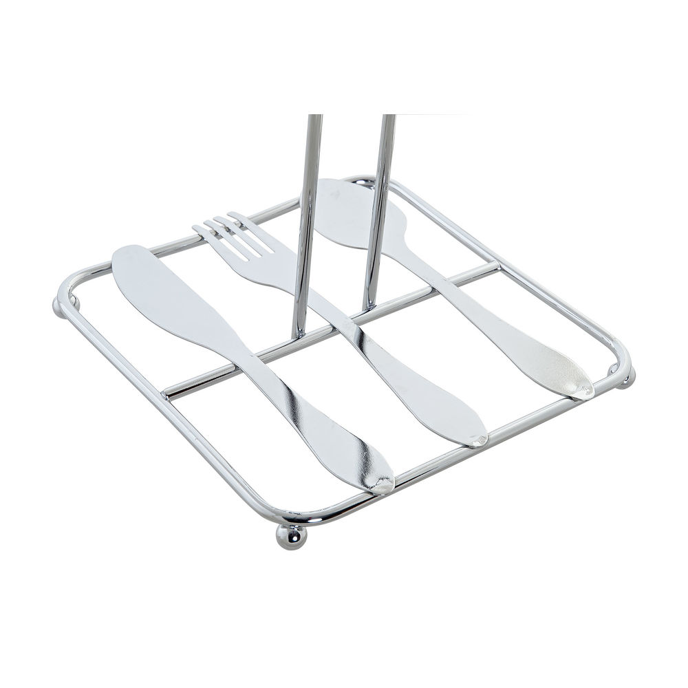 Köksrullehållare DKD Home Decor Silvrig Metall Plast 15 x 16 x 29,5 cm - 2