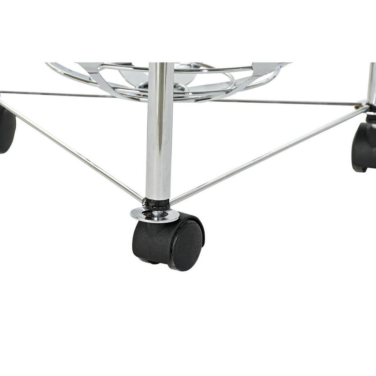 Fruktskål DKD Home Decor Silvrig 28 x 28 x 74 cm Rostfri krommetall - 5