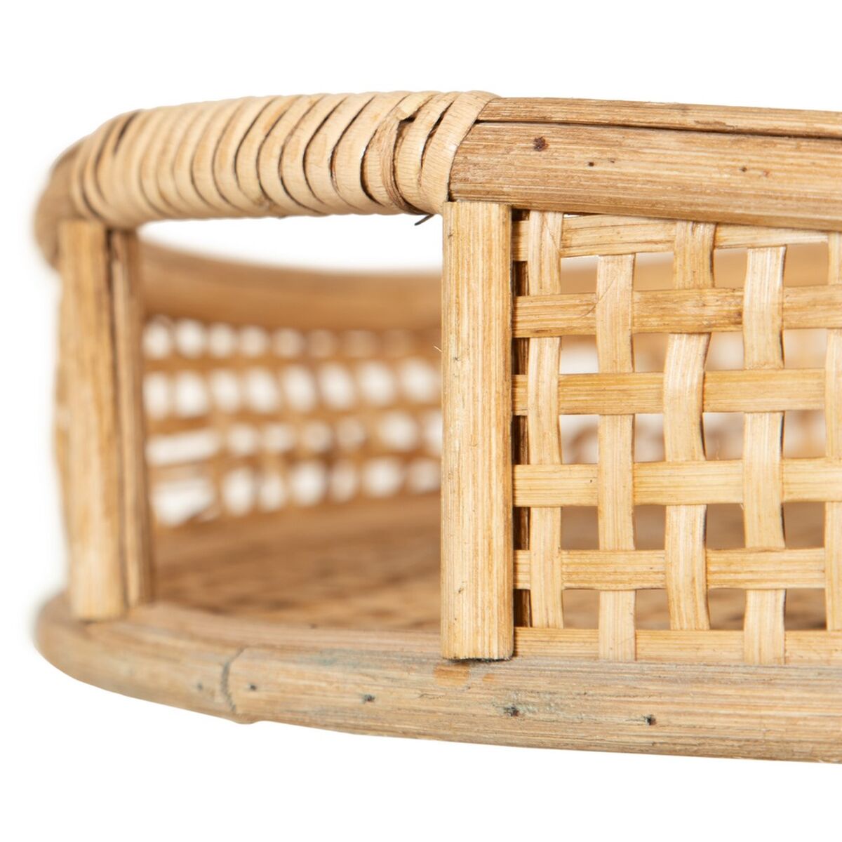 Snacksbricka 49,5 x 48 x 9 cm Naturell Bambu (2 antal) - 2