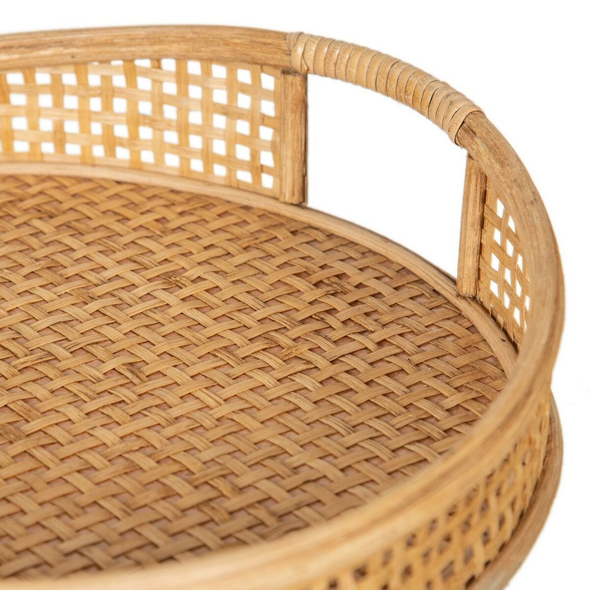 Snacksbricka 49,5 x 48 x 9 cm Naturell Bambu (2 antal) - 4