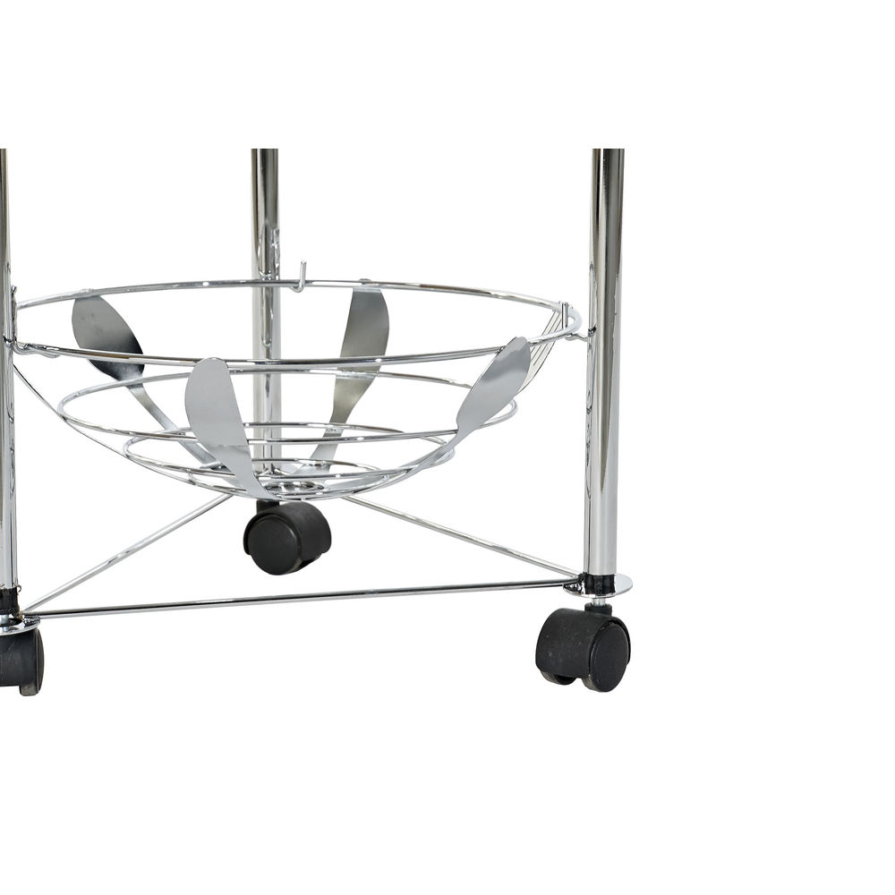 Fruktskål DKD Home Decor 28 x 28 x 95 cm Silvrig Rostfri krommetall - 2