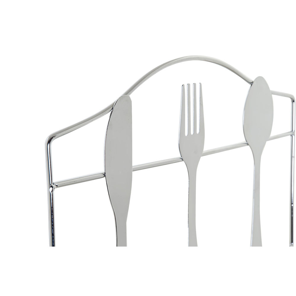 Hållare DKD Home Decor Bestick Silvrig Metall Plast 23 x 15 x 22 cm - 2