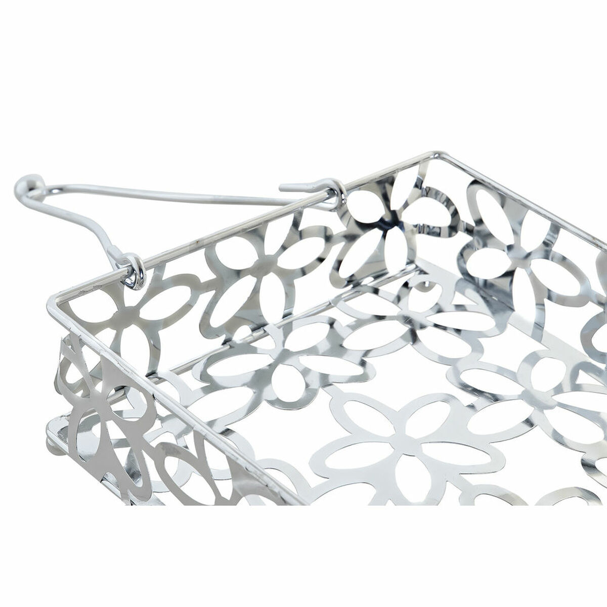 Servetthållare DKD Home Decor Marguerite Silvrig Metall Plast 18 x 19 x 6 cm - 4