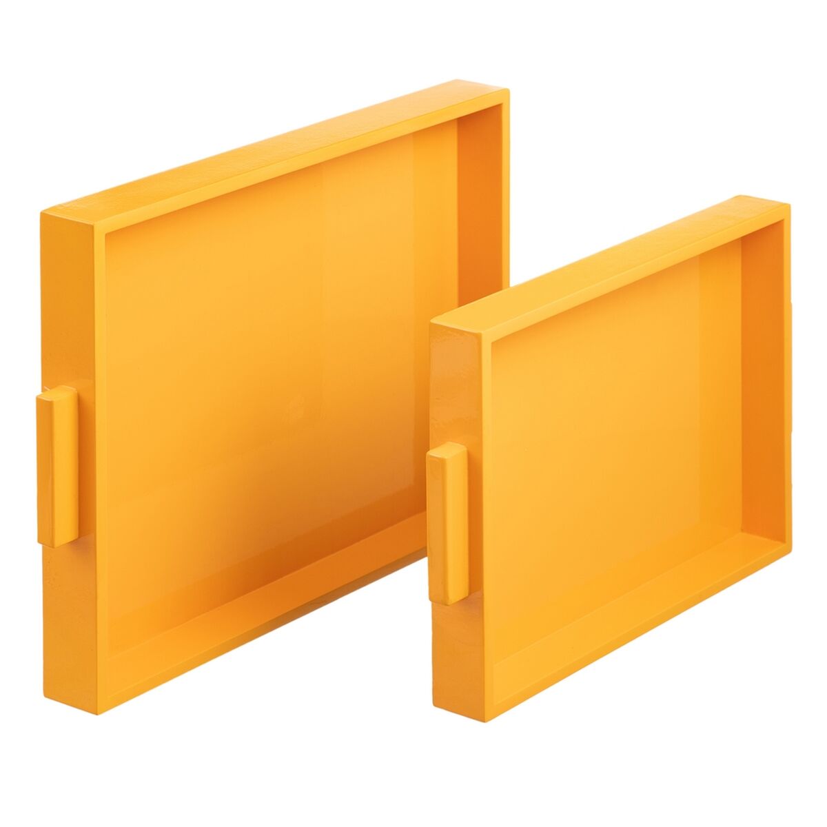 Bricka 45 x 33 x 4,5 cm Gul DMF (2 antal)