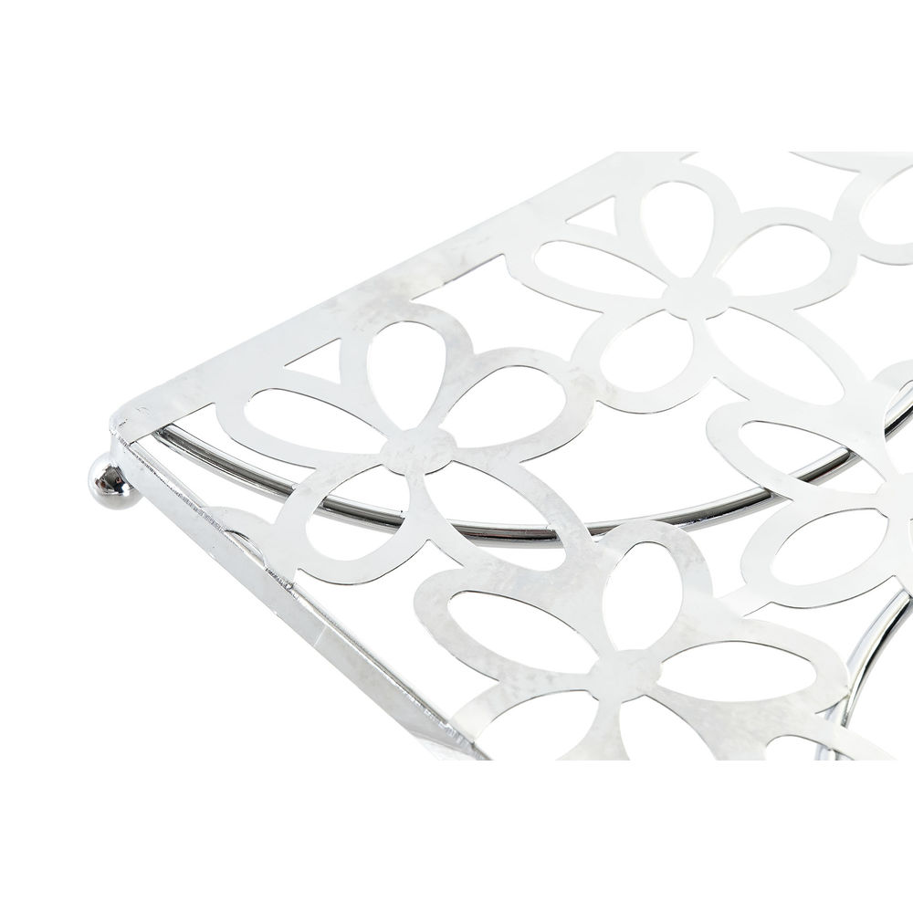 Bordsunderlägg DKD Home Decor Silvrig Metall Plast 18 x 18 x 1,5 cm - 2