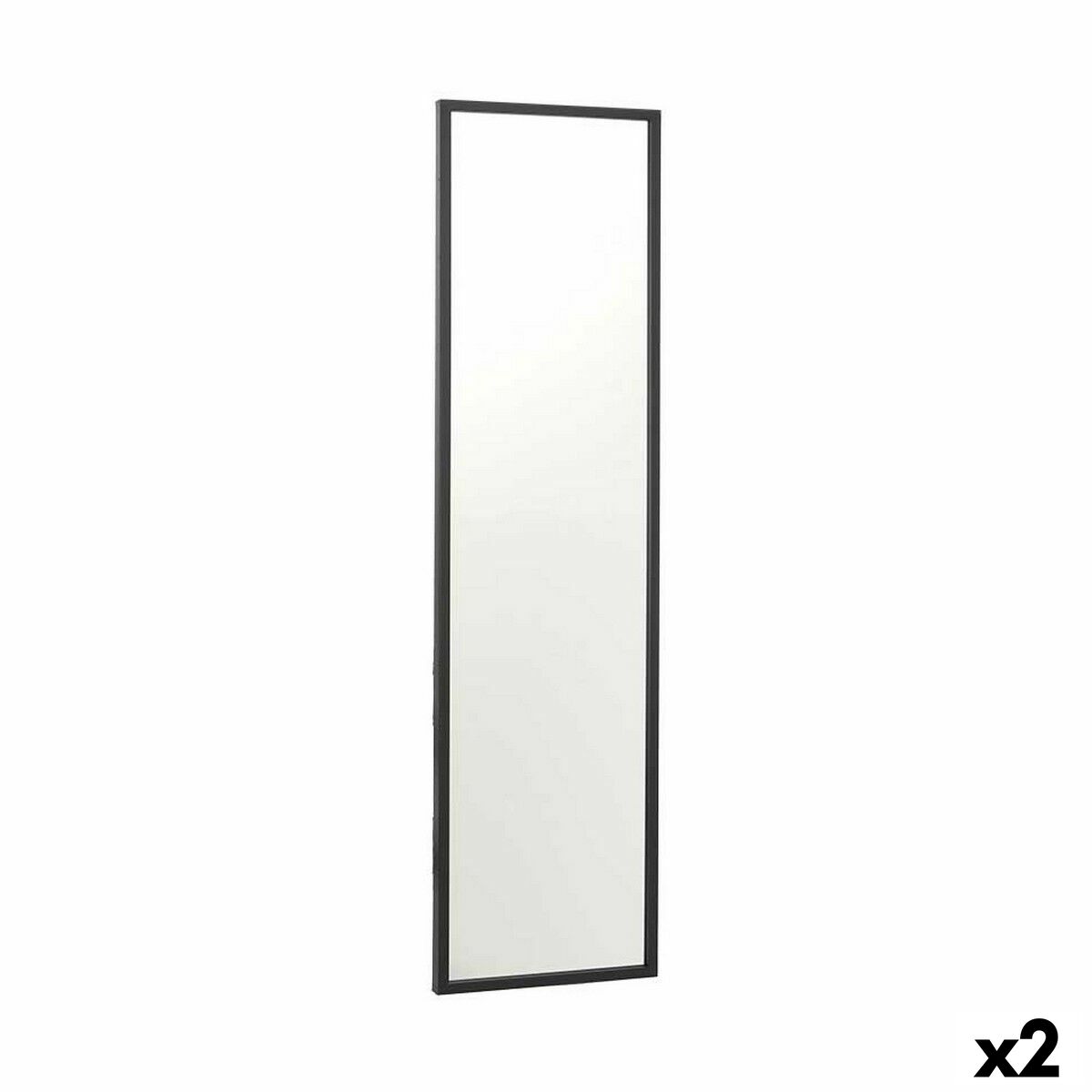 Väggspegel 30 x 120 cm Svart Trä MDF (2 antal)