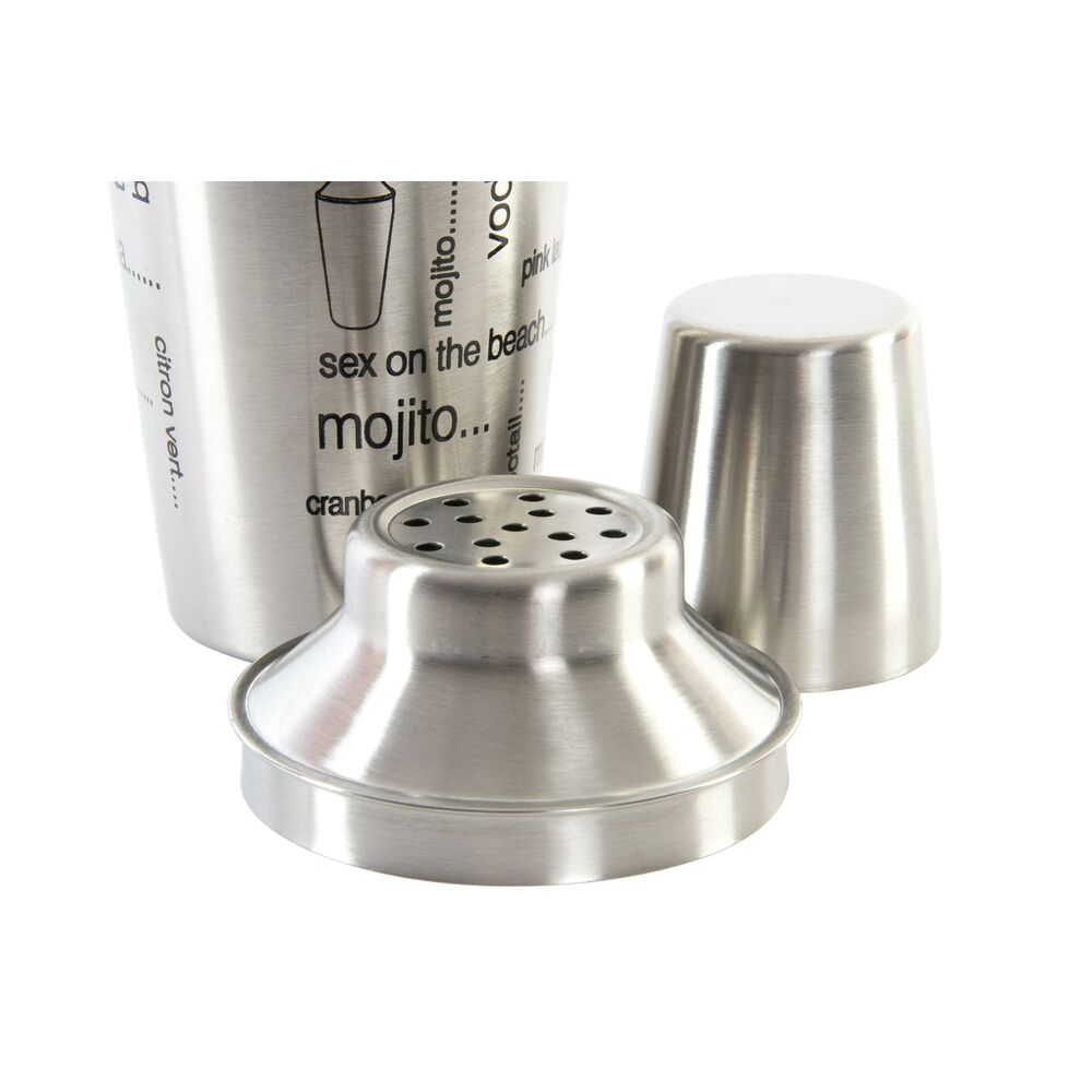 Cocktail shaker DKD Home Decor Silvrig Rostfritt stål Plast 9 x 9 x 22 cm - 2