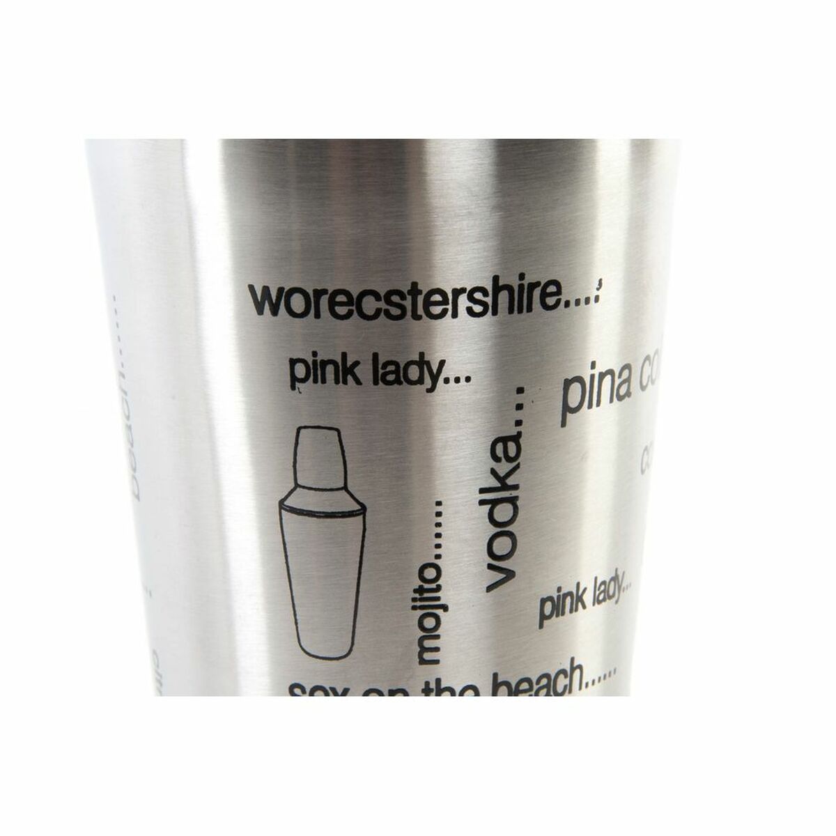 Cocktail shaker DKD Home Decor Silvrig Rostfritt stål Plast 9 x 9 x 22 cm - 6
