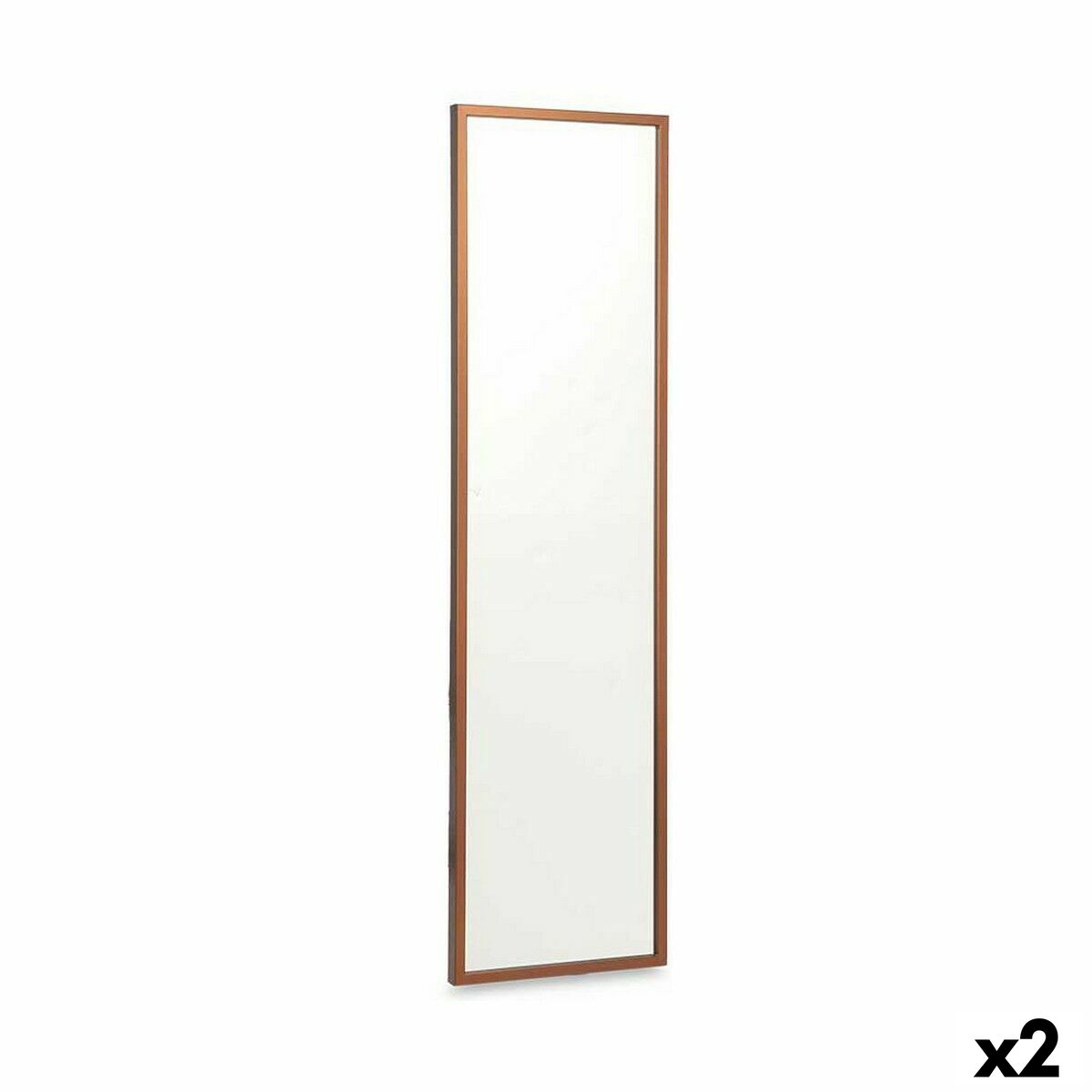 Väggspegel 30 x 120 cm Brons Trä MDF (2 antal)