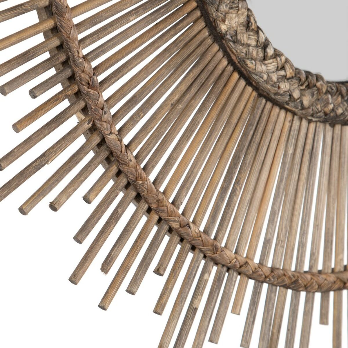 Väggspegel Grå Bambu 72 x 3 x 72 cm - 3