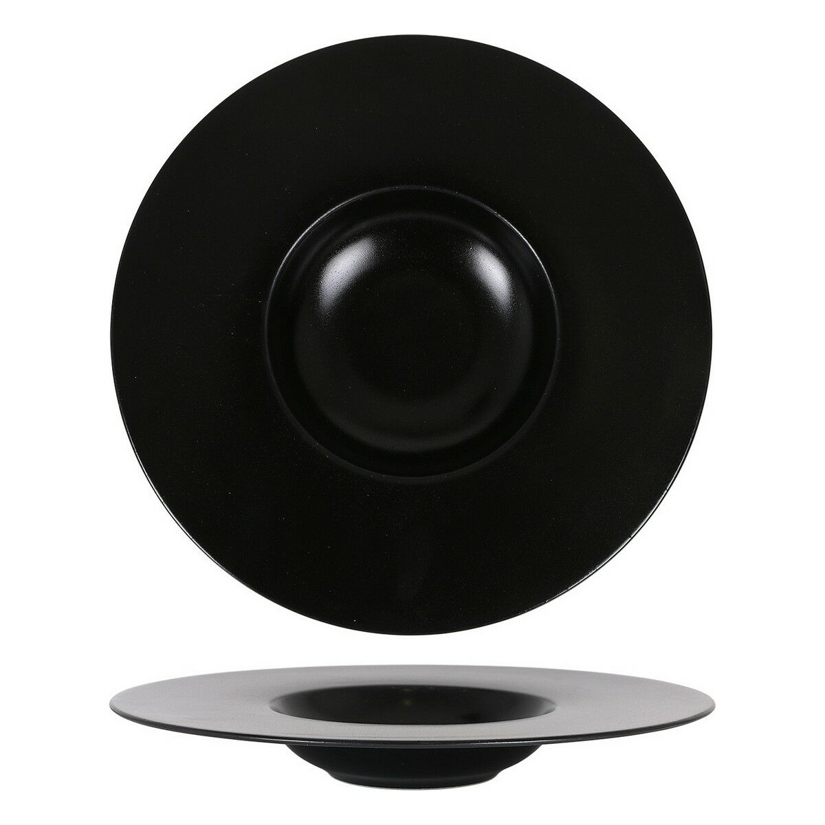 Djup tallrik Inde Neat Svart Porslin Ø 30 cm